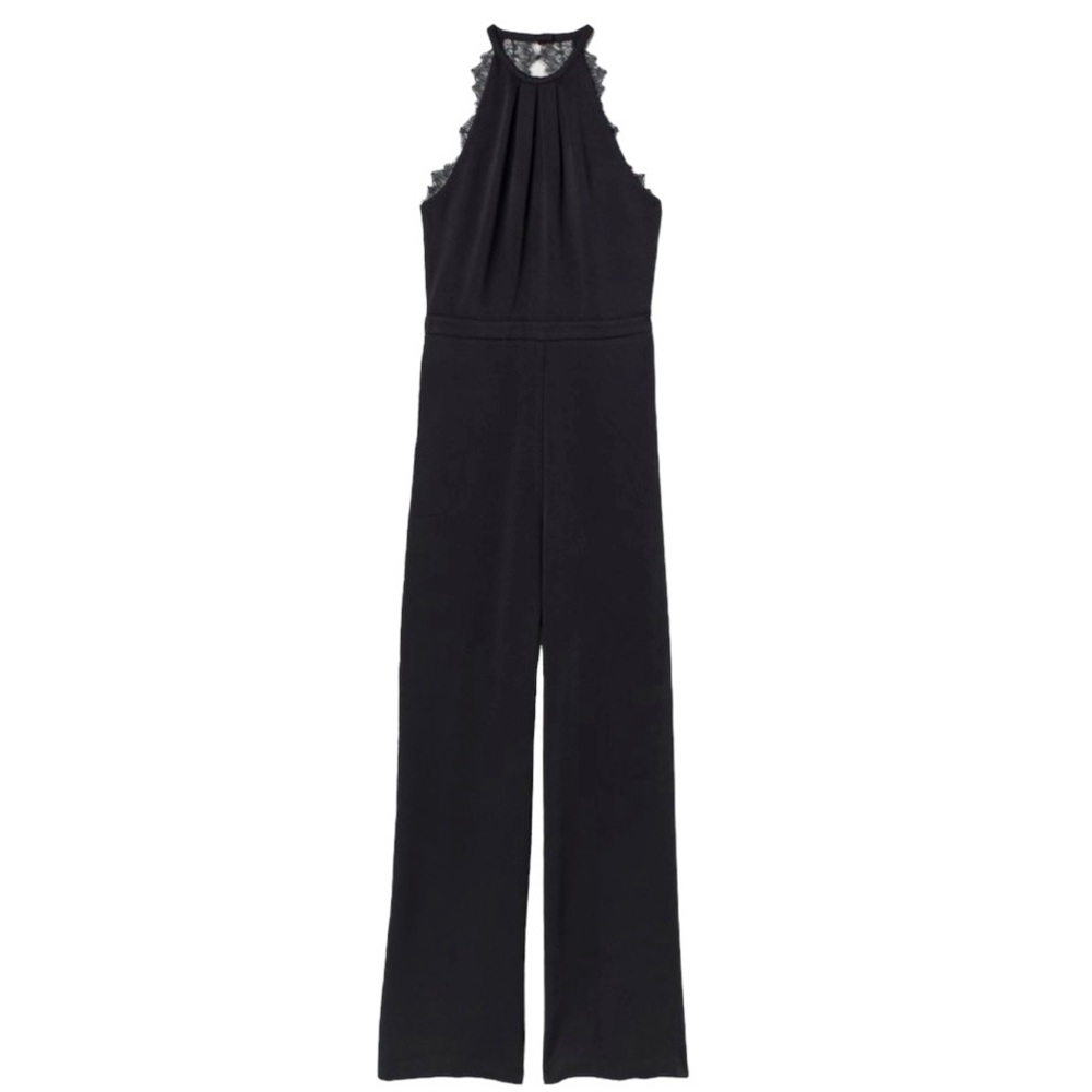 Zara NWT Jumpsuit Lace Wide Leg